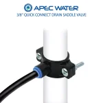 APEC Water Systems 3/8 in. Quick-Connect Drain Saddle Clamp for RO Systems, Fits 1-1/4 in. to 1-1/2 in. Drain Pipes thumbnail 3