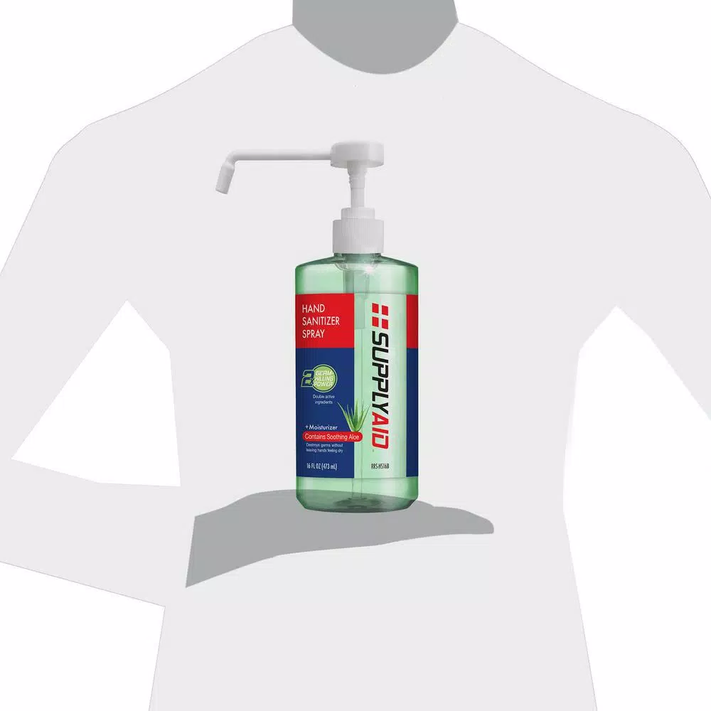 SupplyAid 16 oz. Dual Action Hand Sanitizer Spray with Soothing Aloe
