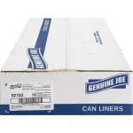 Genuine Joe 60 Gallon Heavy Duty 2-Ply Black Trash Bag Liners, 0.8 Mil, 100 Count thumbnail 2