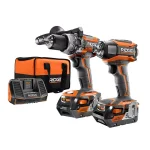 RIDGID 18V Brushless Hammer Drill & Impact Driver Combo Kit with (4) Lithium-Ion Batteries thumbnail 2