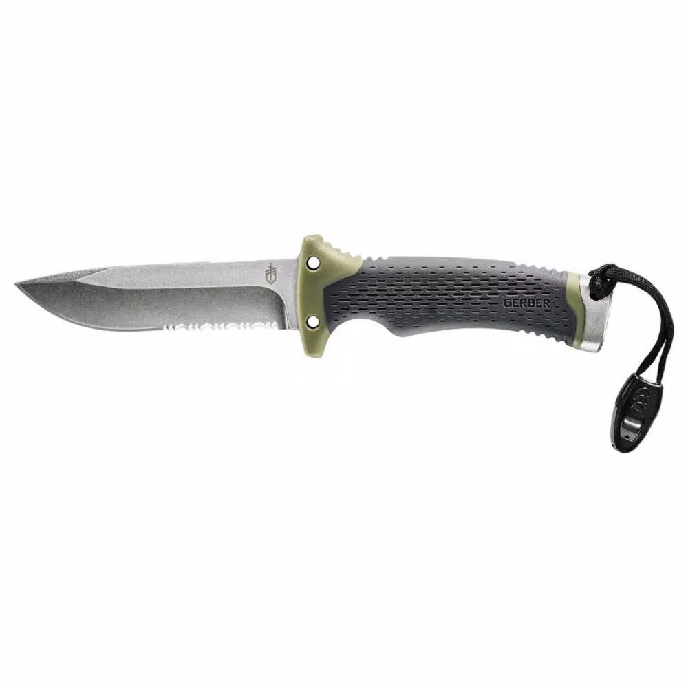 Gerber Ultimate Survival Fixed Blade Knife with Fire Starter and Sheath
