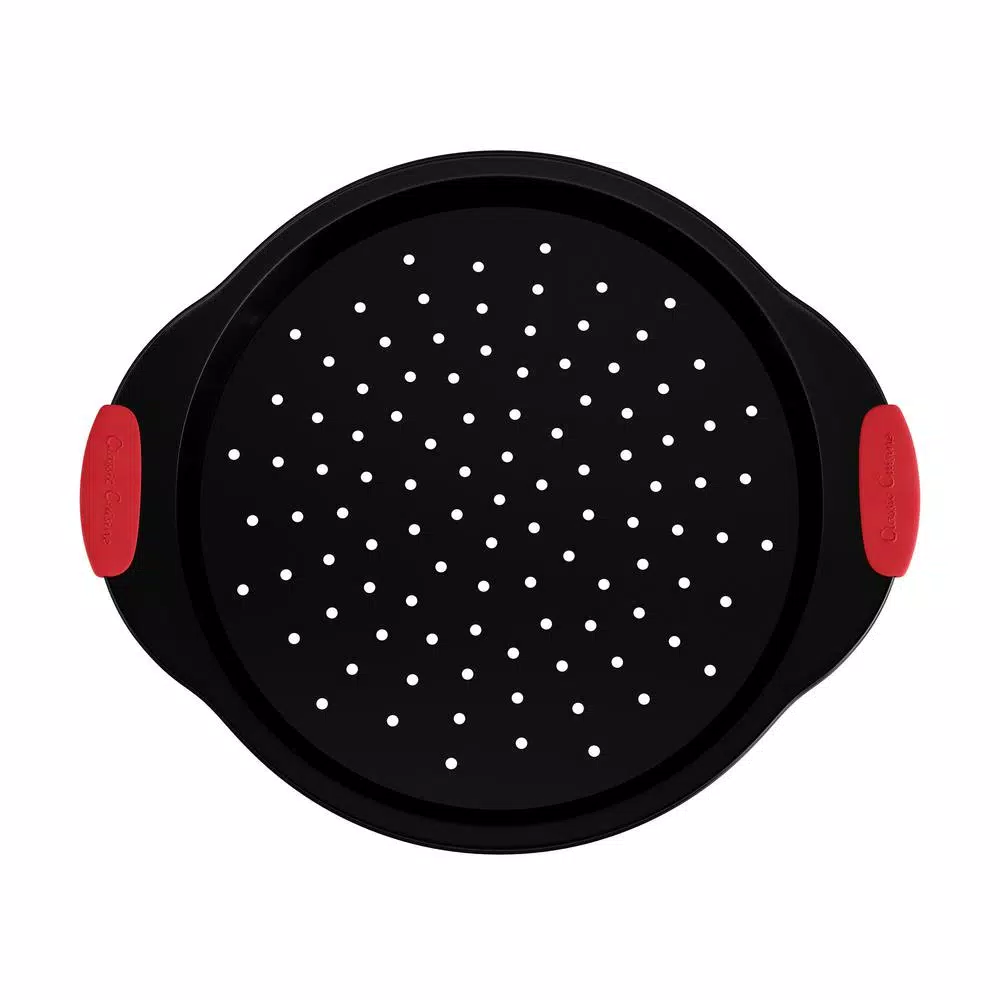 Classic Cuisine 13 in. Pizza Pan and Cutter Set with Perforated Crisper Pan