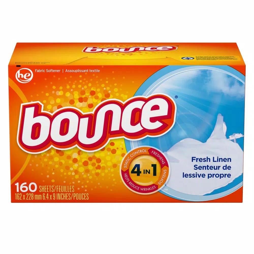 Bounce Fabric Softener Dryer Sheets, Fresh Linen Scent, 160-Count