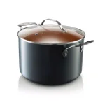 Gotham Steel 7 Qt. Aluminum Non-Stick Ti-Ceramic Stock Pot with Glass Lid thumbnail 2