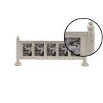 LITTON LANE 5-Opening Farmhouse Standing Picture Frame, Chipped White Wood Finish, 5 x 7 in. thumbnail 3