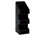 Unbranded Black 3-Section Vertical Countertop Lid and Condiment Organizer thumbnail 1