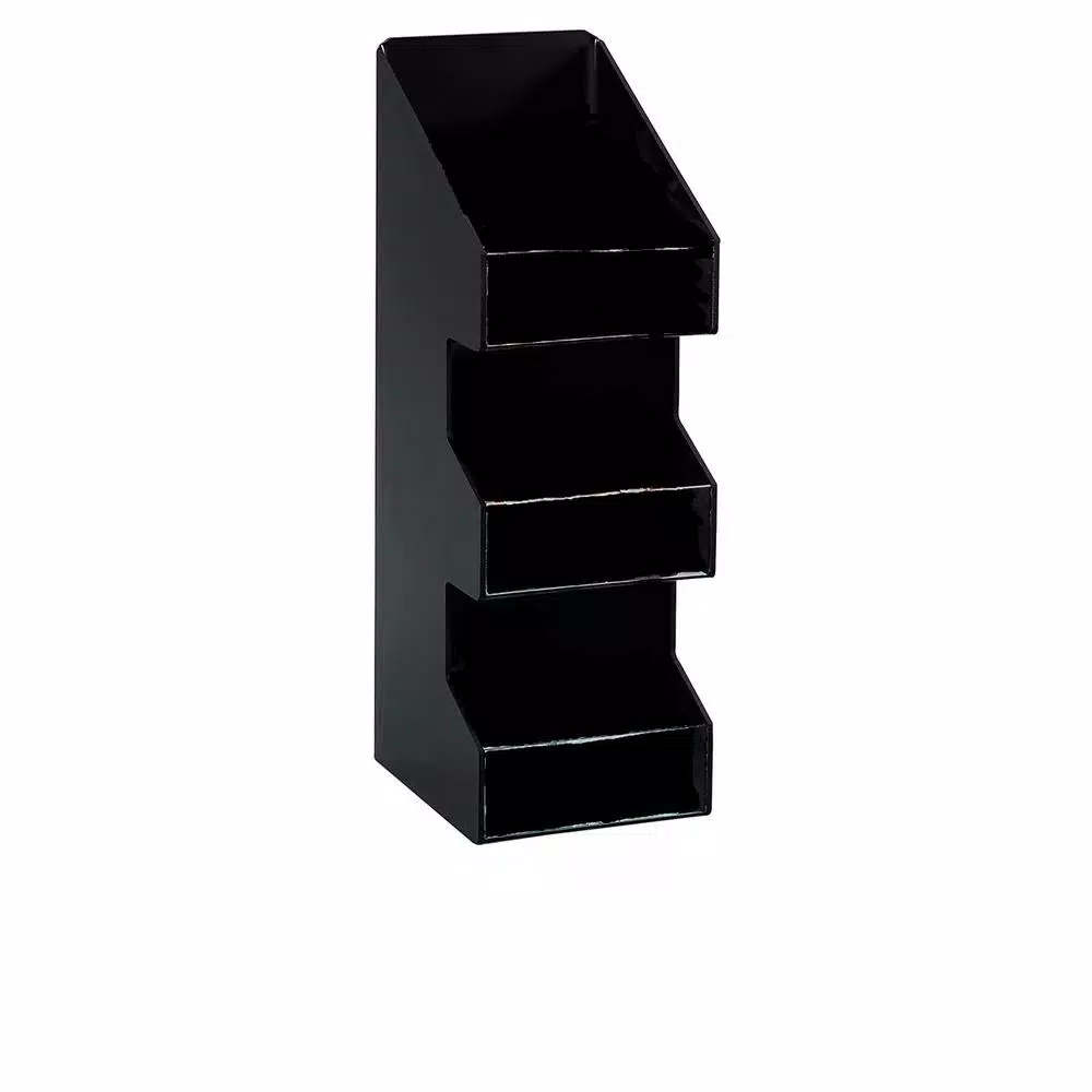 Unbranded Black 3-Section Vertical Countertop Lid and Condiment Organizer