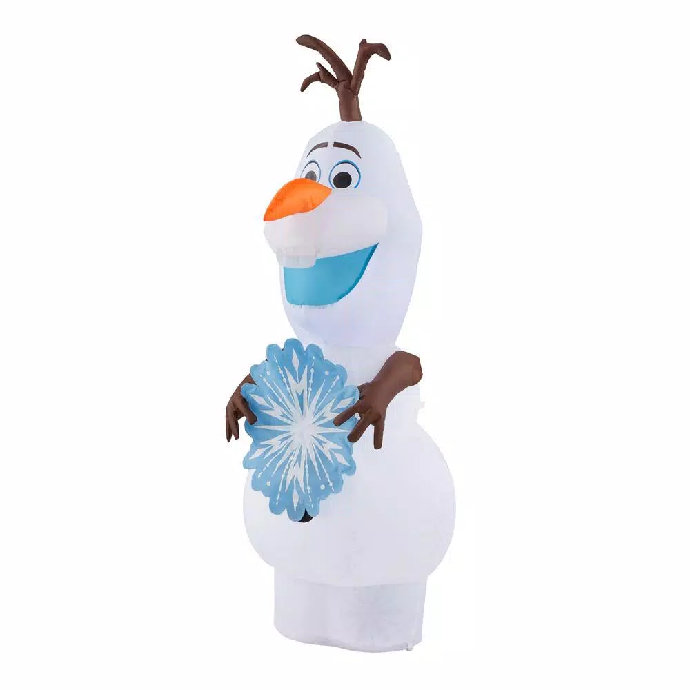 Disney Frozen Olaf 4 ft. Inflatable Holiday Decoration with Snowflake Scarf