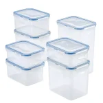 Lock & Lock Easy Essentials 14-Piece Food Storage Container Set, Airtight & Leakproof thumbnail 1