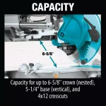 Makita 10 in. 15 Amp Dual-Bevel Sliding Compound Miter Saw with Laser and Folding Stand Kit thumbnail 10