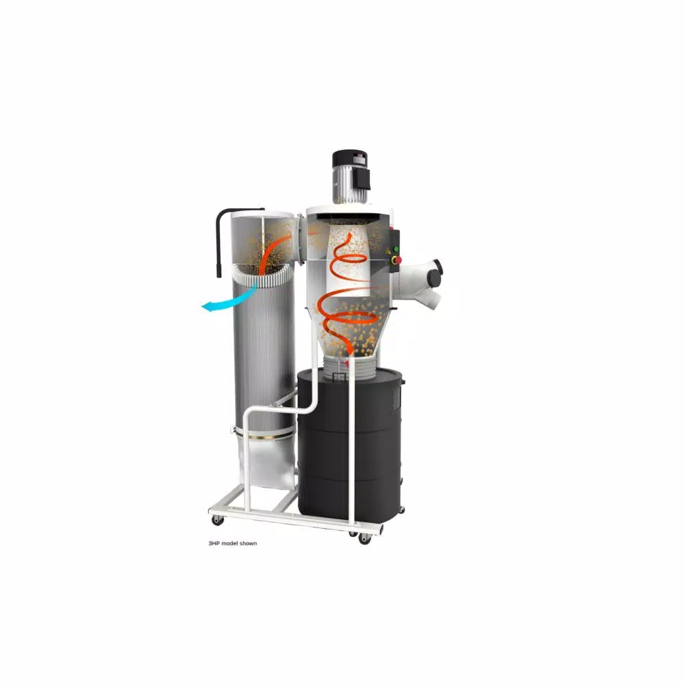 JET JCDC-3 3HP 230-Volt Cyclone Dust Collector Kit