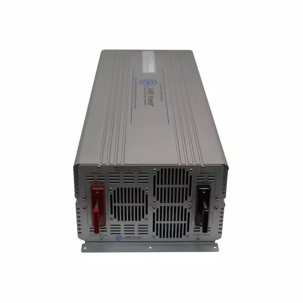 AIMS Power 7000W Modified Sine Wave Inverter, 24V DC to 240V AC, 14000W Peak, 50/60Hz Selectable