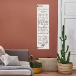 Pinnacle Patton Wall Decor Farmhouse Rules Rustic White Wood Plank Barn Door Sign, 47.5 x 13.5 in. thumbnail 1