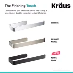 KRAUS Stelios Chrome Bathroom Towel Ring - Solid Brass Hand Towel Holder thumbnail 6