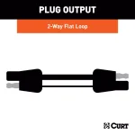 CURT 2-Way Flat Wiring Connector Kit with 12" Color-Coded Wires thumbnail 4