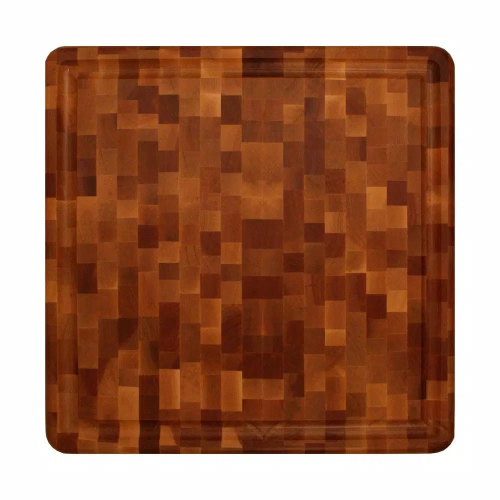 Catskill Craftsmen 18 in. Thick Slab End Grain Hardwood Cutting Board - Square Butcher Block