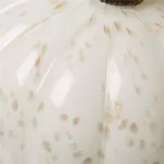 Glitzhome 7.09 in. Golden and White Hand-Blown Glass Pumpkin - Handmade Fall Harvest Decor thumbnail 4