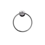 Croydex Wimborne Flexi-Fix Wall-Mounted Towel Ring, Chrome Finish thumbnail 2