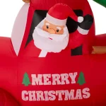 Glitzhome 7 ft. Santa Claus on Pick Up Truck Inflatable Christmas Decor with LED Lights thumbnail 4
