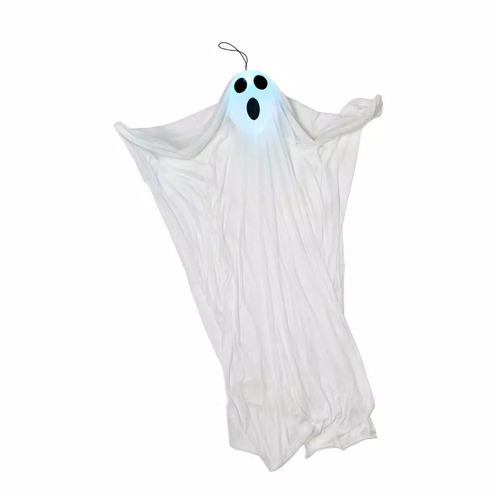 Unbranded 70 in. Light Up Hanging Ghost with Multicolor LED Head and Posable Arms