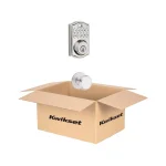Kwikset SmartCode Satin Nickel Single Cylinder Electronic Deadbolt with SmartKey Security and Juno Passage Knob thumbnail 8