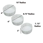 Admired By Nature 10 in. Light Grey Wash Round Wood Crate Set of 3 - Decorative Farmhouse Storage Boxes thumbnail 2