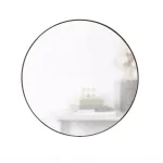 Umbra Hubba Round Contemporary Wall Mirror, Metallic Titanium, 34 in. thumbnail 1