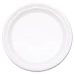 DART White Plastic Plates, 9 in., Round, 500 Per Case thumbnail 1