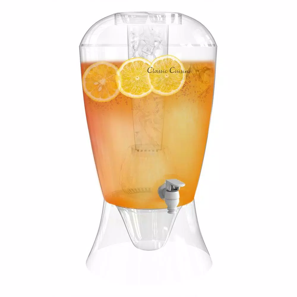 Classic Cuisine 8 Qt. BPA-Free Shatterproof Beverage Dispenser with Infusion Bowl