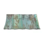 IMAX Field of Dreams Large Metal Trays, Set of 2, Rustic Wild Grass Design thumbnail 2