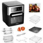 GoWISE USA 1700W 12.7 Quart Air Fryer Toaster Oven with Rotisserie and Dehydrator, Black thumbnail 1