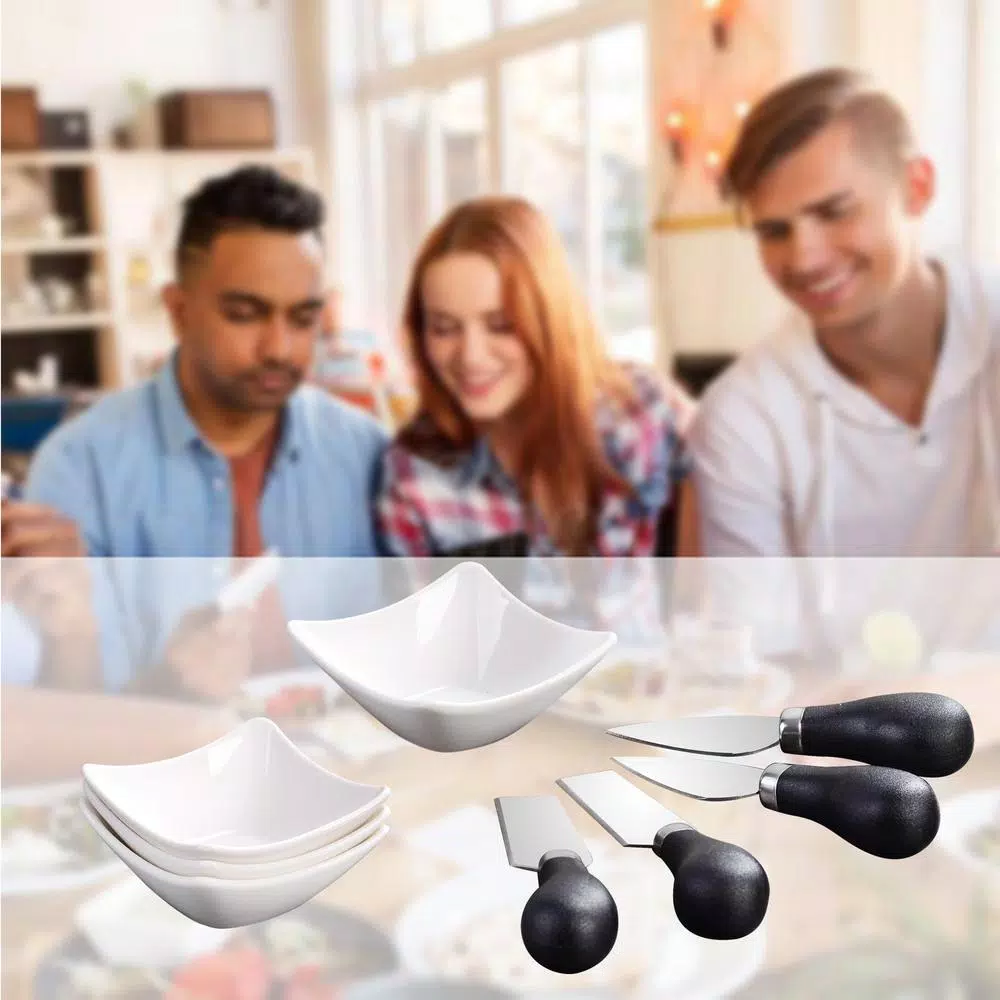 MALACASA 2.95-Inch White Porcelain Ramekins Set of 4, Ceramic Small Serving Bowls