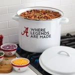 College Kitchen Collection University of Alabama Crimson Tide 12 Qt. Enamel-on-Steel Nonstick Stock Pot with Lid, Crimson thumbnail 4