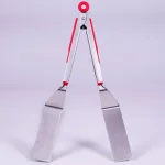 Chefright Quick Scoop Brushed Stainless Steel Spatula Tongs Set of 2 - Red thumbnail 2