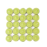 Zest Candle 1.5 in. Lime Green Citronella Tealight Candles, 100-Count Box thumbnail 2