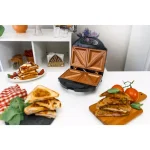 Gotham Steel Ti-Ceramic Non-Stick Sandwich Maker, 2-Slice Countertop Grill, Black thumbnail 5