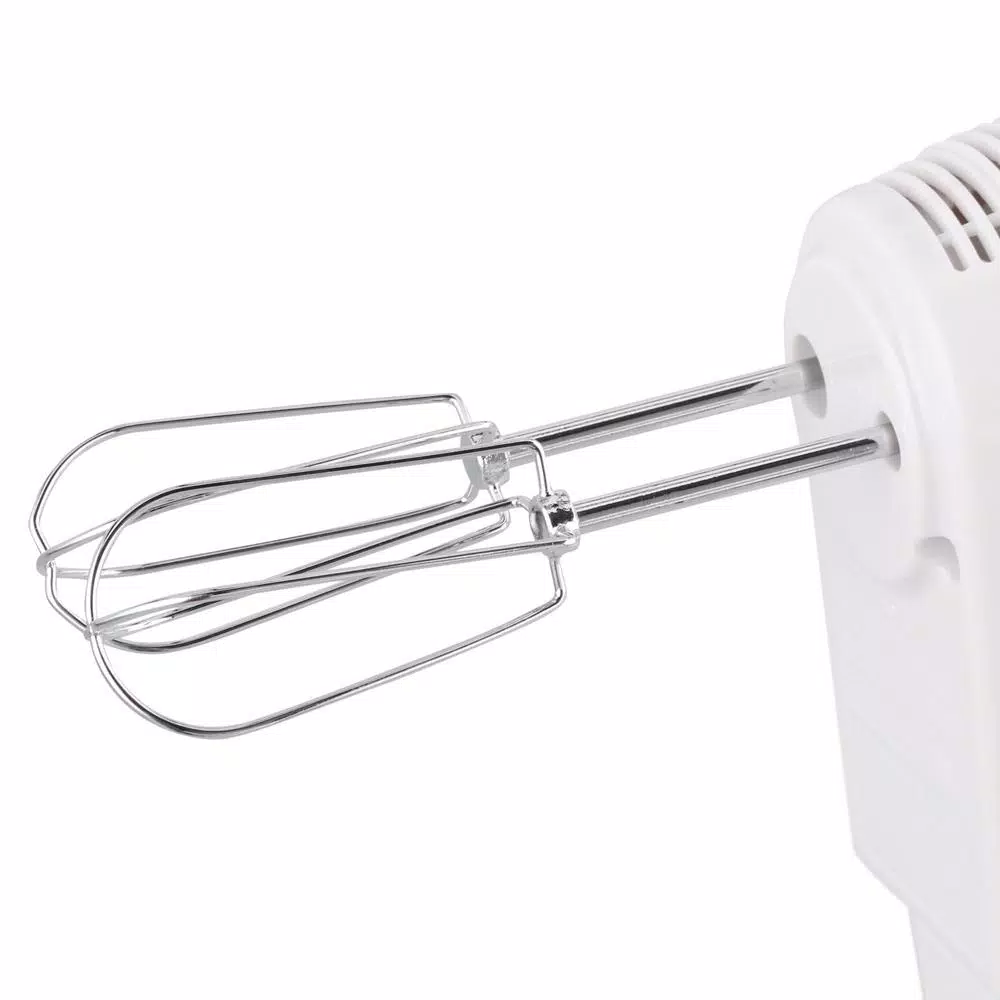 BLACK+DECKER 5-Speed White Handheld Electric Mixer with Power Boost, 175W
