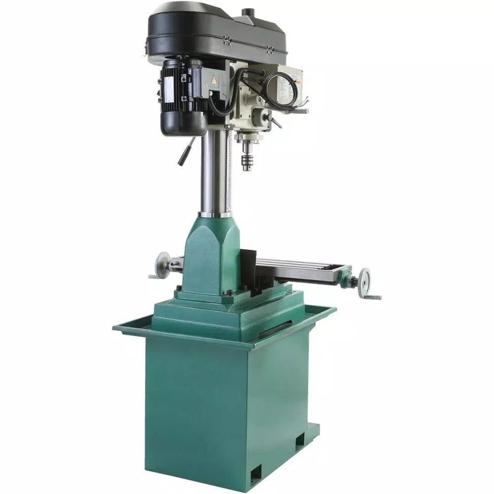 Grizzly Industrial 2 HP Mill/Drill with Table Stand and R-8 Spindle, 220V Stationary Drill Press