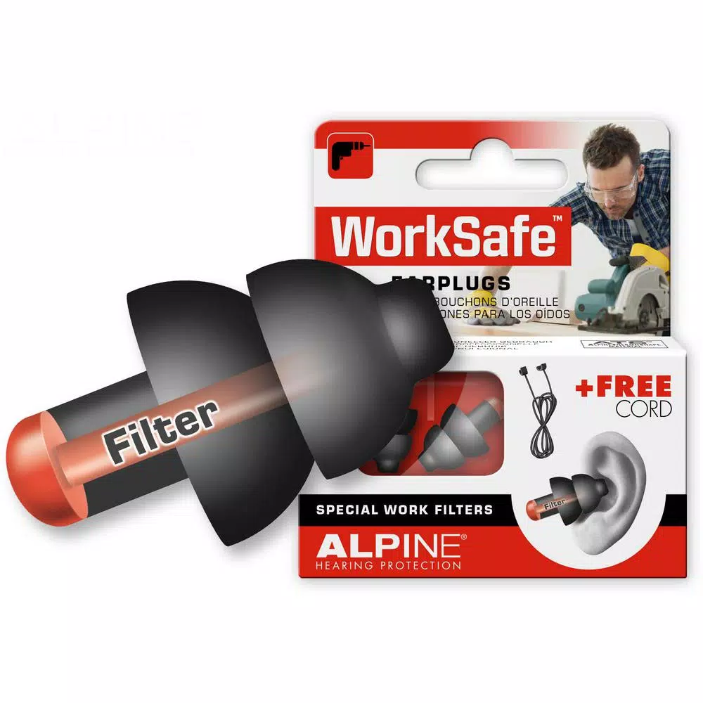 Alpine WorkSafe ThermoShape Earplugs - Reusable Silicone Hearing Protection with AlpineAcousticFilters