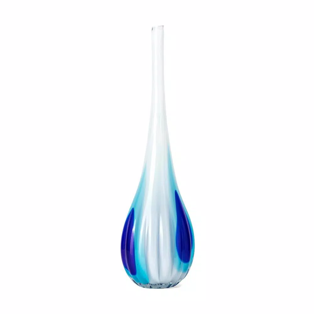 IMAX Toledo White Glass Amphora Vases, Set of 3