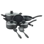 Oster Ashford 10-Piece Nonstick Aluminum Cookware Set, Black thumbnail 1
