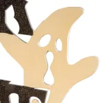 National Tree Company 14 in. Halloween Trick or Treat Door Sign - Black and Orange Sparkled Fiberboard Decoration thumbnail 3