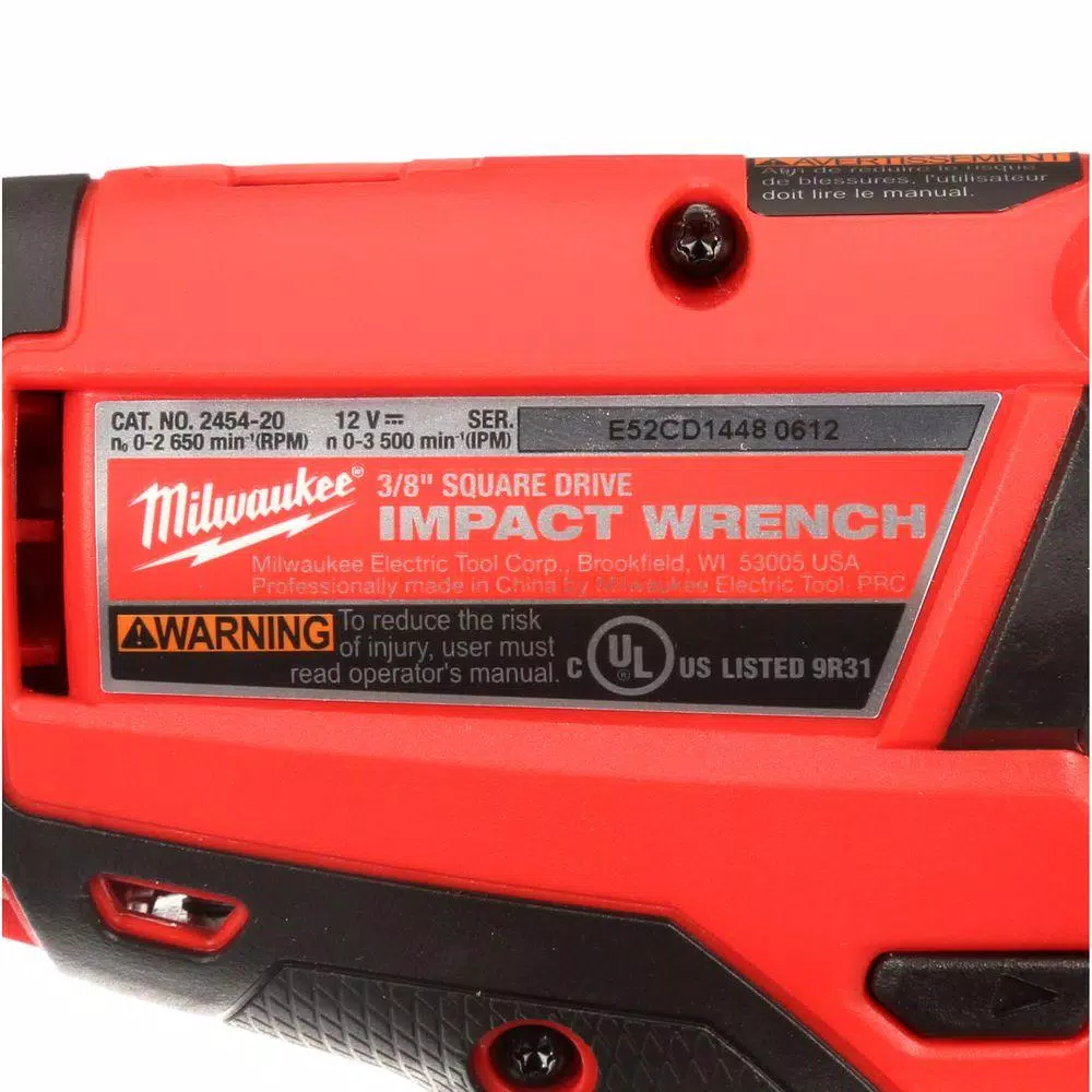 Milwaukee M12 FUEL 12V Brushless 3/8 in. Cordless Impact Wrench (Tool-Only)