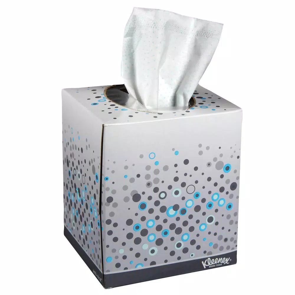 Kleenex Anti-Viral Cube Facial Tissue, 3-Ply, 68-Count White