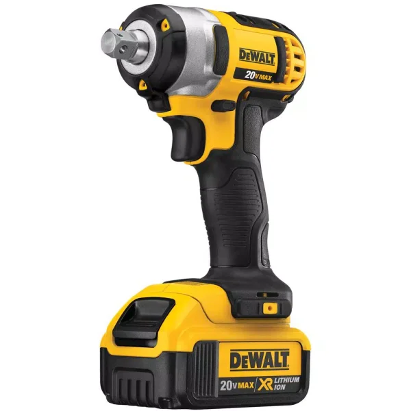 DEWALT 20V MAX Cordless 1/2 in. Impact Wrench Kit with (2) 4 Ah Batteries, Charger, and Tool Bag
