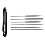 Husky 6-Piece Steel Precision File Set with Ergonomic Handle and Storage Case thumbnail 3