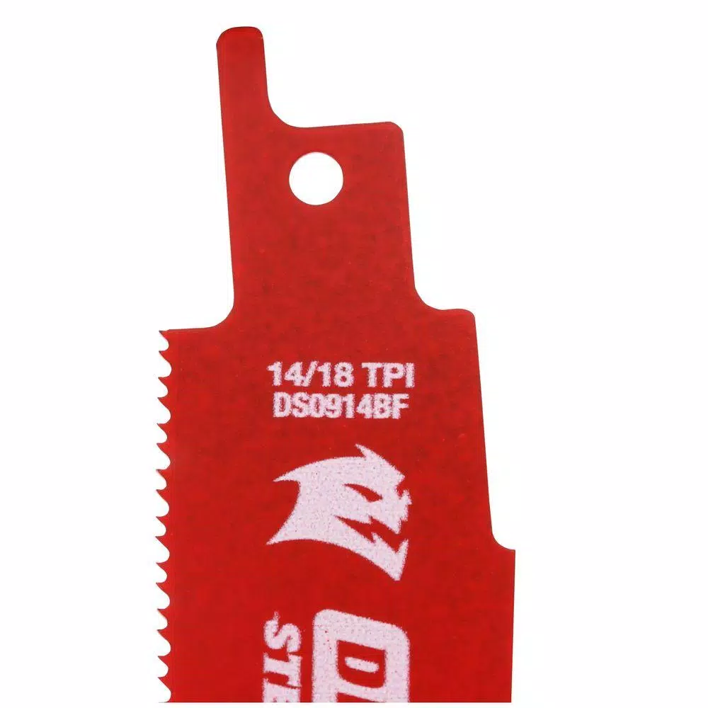 Diablo Steel Demon 9 in. 14/18 TPI Bi-Metal Medium Metal Cutting Reciprocating Saw Blades, 6-Pack