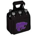 Picnic Time Kansas State University Wildcats 6-Bottle Insulated Neoprene Beverage Carrier, Black thumbnail 1