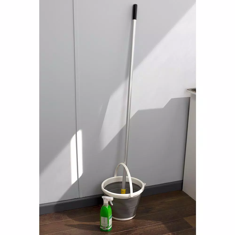 Unbranded 2.6 Gal. Grey Collapsible Plastic & Silicone Bucket, 10L Capacity