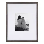 DesignOvation Gallery Wood Picture Frame Set of 2, Gray, 16x20 matted to 8x10 thumbnail 2